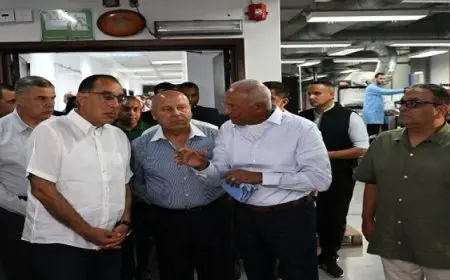 في مستهل جولته بمحافظة الإسكندرية : رئيس الوزراء يزور مصانع الشركة المصرية الألمانية لصناعة البورسلين