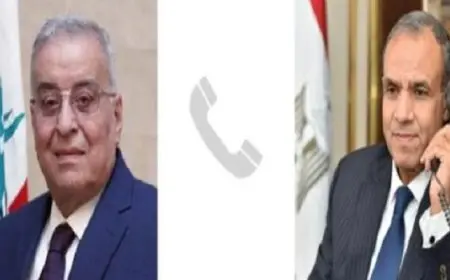 وزير الخارجية يؤكد لنظيره اللبناني دعم مصر ومساندتها للبنان في مواجهة التهديدات المحيطة به