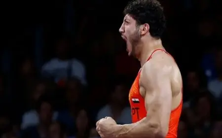 محمد جبر يتأهل إلى نصف نهائي المصارعة في أولمبياد باريس