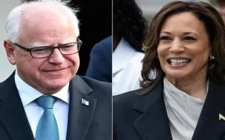 كامالا هاريس تختار حاكم مينيسوتا تيم وولتز مرشحا لمنصب نائب الرئيس الأمريكي