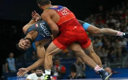 كيشو يخرج من دور الـ 16 للمصارعة أمام لاعب أذربيجان لعدم التكافؤ