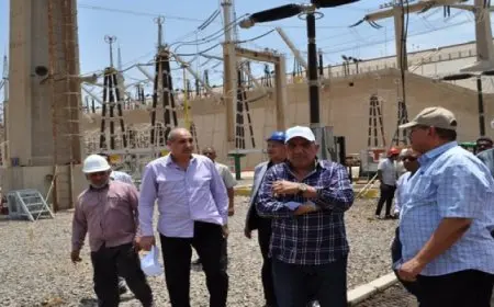 وزير الكهرباء يتفقد محطة توليد كهرباء السد العالي