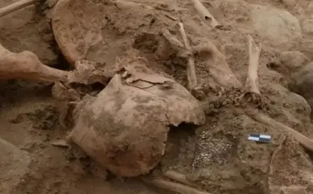 رفات بشري بالبيرو يعود تاريخه إلى 3800 عام