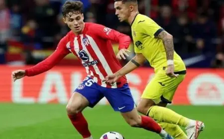 أتلتيكو مدريد في اختبار قوي أمام فياريال بالدوري الإسباني