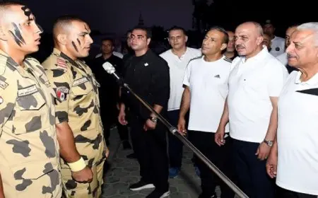 بال وال.. وزير الدفاع يتفقد مراحل التدريب والتأهيل البدني بالأكاديمية العسكرية المصرية