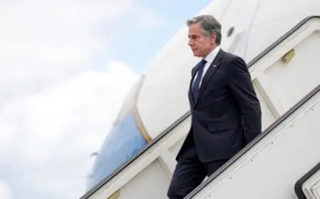 وزير الخارجية الأمريكي يصل العلمين الجديدة لبحث اتفاق وقف إطلاق النار بغزة