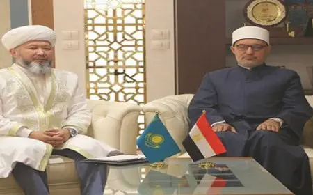 المفتي يستقبل نظيره الكازاخستاني لبحث أوجه تعزيز التعاون