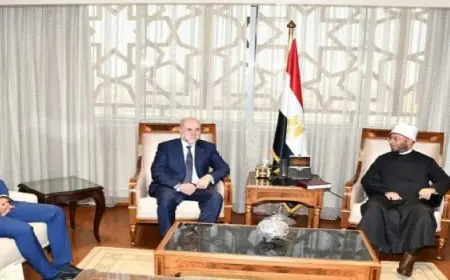 وزير الأوقاف يلتقي قاضي قضاة فلسطين ومستشار الرئيس الفلسطيني للشئون الدينية