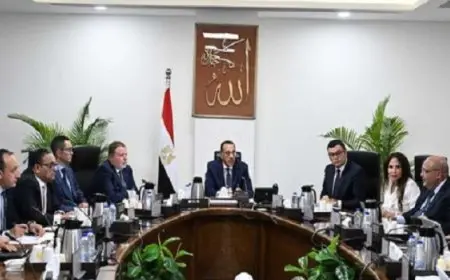 رئيس الوزراء يناقش مسودة قانون يحكم عمل مناطق المال والأعمال