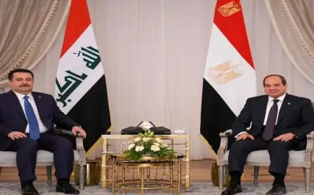 الرئيس السيسي يؤكد دعم مصر الكامل لوحدة العراق وسيادته وسلامة أراضيه