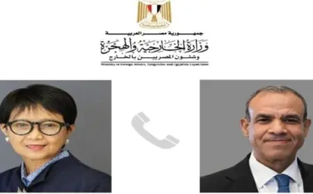 وزير الخارجية يثمن خلال إتصال هاتفي مع نظيرته الإندونيسية العلاقات الثنائية التاريخية بين البلدين