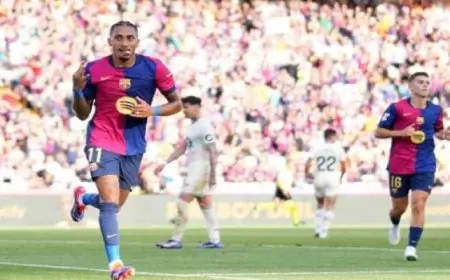 برشلونة يعود إلى الزمن الجميل بسباعية في شباك بلد الوليد في الدوري الإسباني