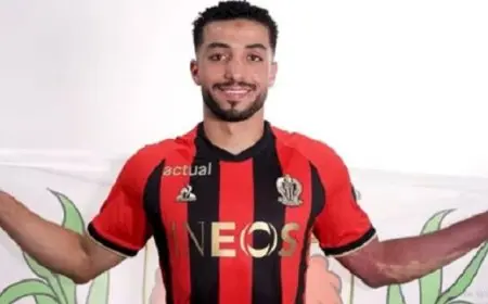 محمد عبد المنعم في قائمة نيس استعدادا لمواجهة أنجيه بالدوري الفرنسي لأول مرة