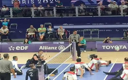 منتخب الطائرة جلوس يواجه كازاخستان في أولمبياد باريس البارالمبية