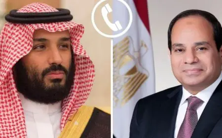السيسي وولي العهد السعودي يؤكدان ضرورة الوقف الفوري لإطلاق النار بغزة ووقف التصعيد بالضفة الغربية