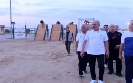 الفريق أحمد خليفة يتفقد مراحل التدريب بمعهد ضباط الصف المعلمين