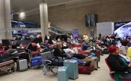 مع بدء الإضراب العام في إسرائيل .. فوضى بمطار بن جوريون .. والعاملون والشركات يقررون مواصلة الإضراب