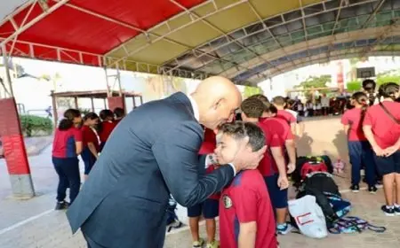 وزير التربية والتعليم يتفقد مدرسة النيل الدولية فرع أكتوبر للاطمئنان على انتظام العملية التعليمية