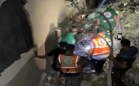 استشهاد 5 فلسطينيين وإصابة آخرين جراء قصف الاحتلال الإسرائيلي شمال وجنوب غزة