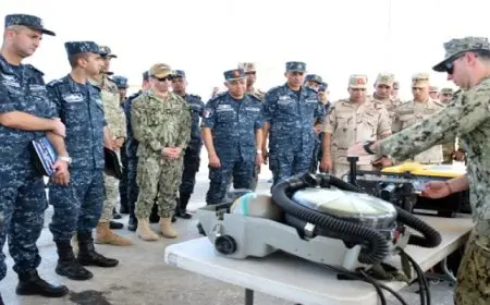 انطلاق فعاليات التدريب البحري المشترك المصري الأمريكي “النسر المدافع” بنطاق البحر الأحمر