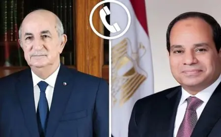 الرئيس السيسي يهنئ هاتفيا نظيره الجزائري بمناسبة فوزه بولاية رئاسية جديدة