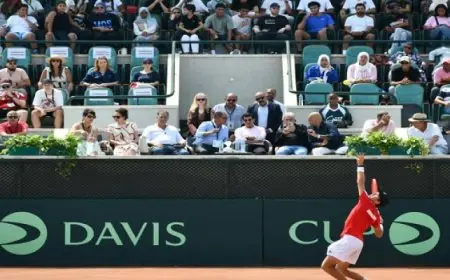 وزير الرياضة يحضر مباراة مصر والمجر ضمن منافسات المجموعة العالمية الأولى لكأس ديفيز للتنس