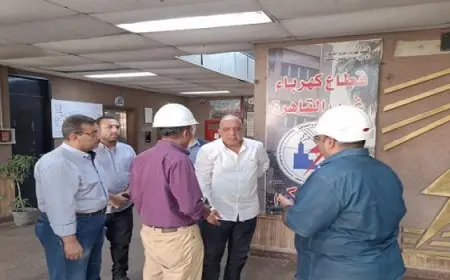 وزير الكهرباء في زيارة مفاجئة لمحطة توليد كهرباء غرب القاهرة البخارية بمنطقة سقيل