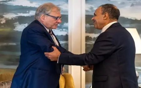 وزير الخارجية والهجرة يعقد اجتماعاً مع المبعوث الأمريكي لليبيا ريتشارد نورلاند