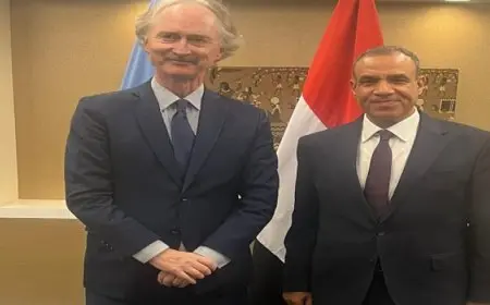 وزير الخارجية يبحث مع المبعوث الخاص لسكرتير عام الأمم المتحدة لسوريا التنسيق المصري الأممي المستمر من أجل الدفع بالحل السياسي للأزمة السورية