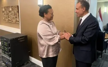 وزير الخارجية يلتقي مع المديرة التنفيذية للآلية الأفريقية لمراجعة النظراء