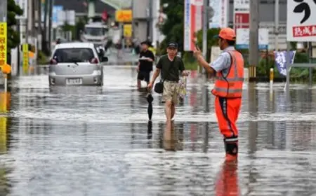 استمرار هطول الأمطار الغزيرة في وسط اليابان والأرصاد تصدر تحذيرات طارئة