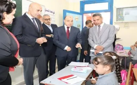 وزير التعليم يتفقد مدرستي “علي عبد الشكور للتعليم الأساسي” و “على عبد الشكور الرسمية للغات