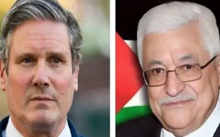 رئيس الوزراء البريطاني والرئيس الفلسطيني يؤكدان ضرورة وقف إطلاق النار في غزة