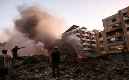 6 مبان سويت بالأرض في سلسلة الغارات الإسرائيلية على الضاحية الجنوبية بيروت