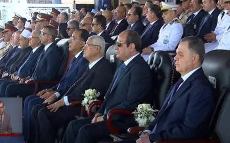 ..الرئيس السيسي يشهد الاحتفال بتخريج دفعة جديدة من طلبة كلية الشرطة