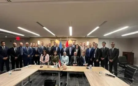 وزير الخارجية يلتقي مع أعضاء بعثة مصر الدائمة لدى الأمم المتحدة والقنصلية العامة المصرية في نيويورك