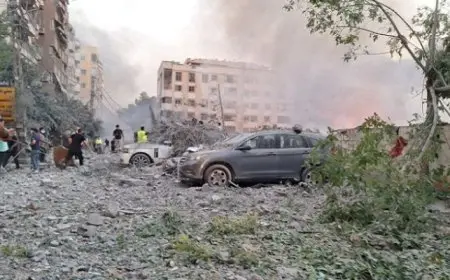 إسرائيل تشن 17 غارة على الضاحية الجنوبية لبيروت .. وقتال عنيف مع حزب الله في جنوب لبنان