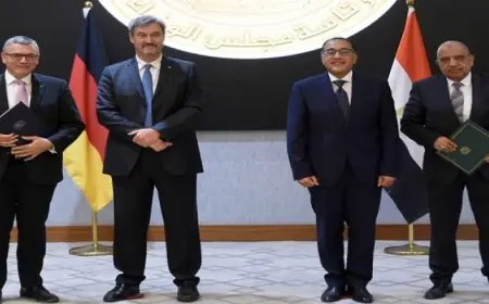 رئيس الوزراء ونظيره البافاري يشهدان توقيع إعلان نوايا مشترك بين وزارة الكهرباء والحكومة البافارية