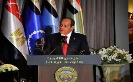 الرئيس السيسي خلال حفل تخرج الكليات العسكرية: السلام العادل هو الحل الوحيد لضمان التعايش الآمن والمستدام بين شعوب المنطقة