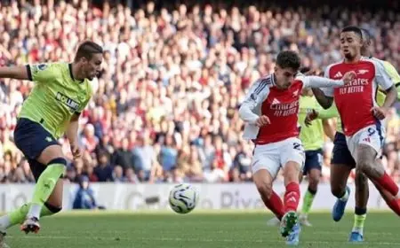 فوز ارسنال على ساوثهامبتون 3ـ1.. وبرينتفورد على وولفرهامبتون 5ـ3 في الدوري الإنجليزي الممتاز