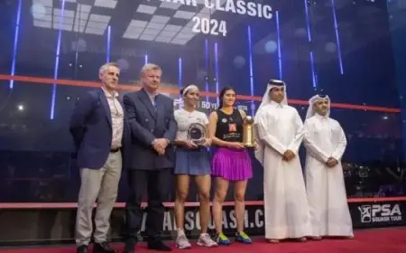 نور الشربيني تتوج ببطولة قطر كلاسيك للإسكواش
