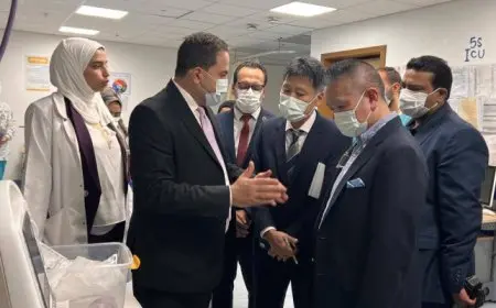 الهيئة العامة للرعاية الصحية تستقبل القنصل الياباني والملحق الطبي بالسفارة اليابانية لدى القاهرة