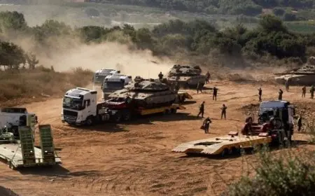 حزب الله اللبناني يعلن احتراق دبابة إسرائيلية أثناء تقدمها إلى رأس الناقورة بعد استهدافها