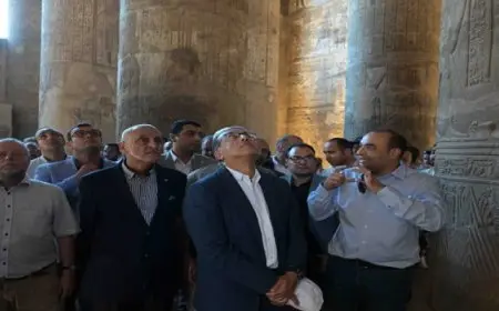 رئيس الوزراء يتفقد معبد “إسنا” في ختام جولته بمحافظة الأقصر