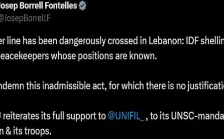 الاتحاد الأوروبي يدين الهجوم الإسرائيلي على قواعد “اليونيفيل” في لبنان