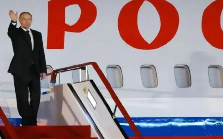 بوتين يصل إلى تركمانستان في زيارة عمل