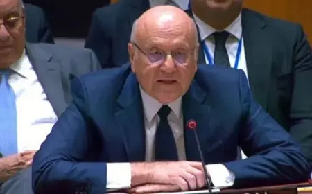 رئيس الحكومة اللبناني يدعو مجلس الأمن الدولي لاتخاذ قرار فوري بوقف إطلاق النار في البلاد