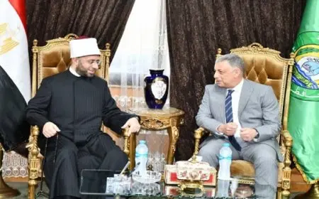 وزير الأوقاف ومحافظ الإسماعيلية يشهدان صلاة الجمعة احتفالا بالعيد القومي للمحافظة