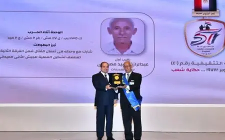 الرئيس السيسي يكرم ضباطا شاركوا في حرب أكتوبر 1973