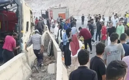 النيابة تأمر بحبس سائق حافلة ركاب طريق الجلالة 4 أيام احتياطيا